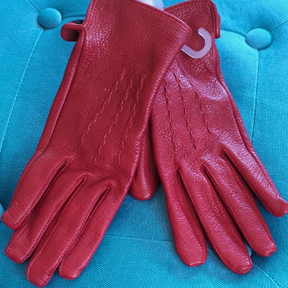 Red Leather Gloves